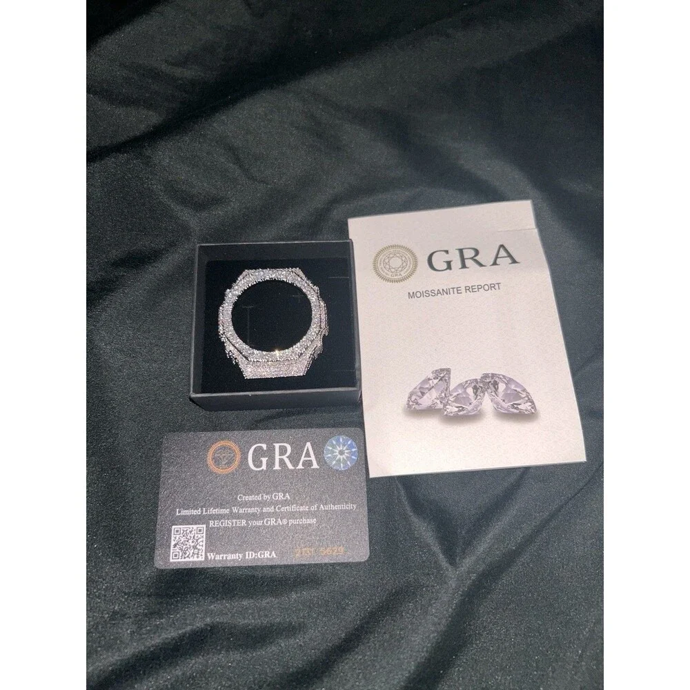 Iced Out Moissanite Bezel For G Shock Ga2100|VVS1 WITH GRA CERTIFICATE